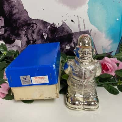 Vintage Highlands silver plated policeman money box Japanese 
