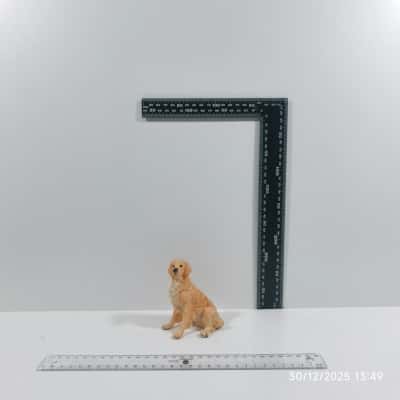 Vintage Sitting Golden Retriever Dog Figurine 
