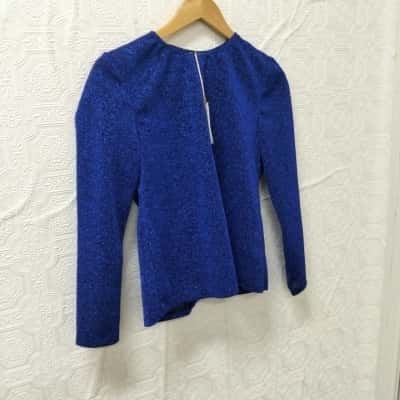 Scanlan Theodore Womens  Size S Blue Glitter Tee NWT RRP$220