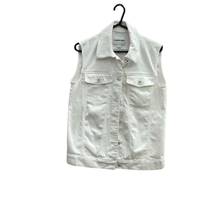 Country Road Womens Size 10 White Denim Vest Jacket 