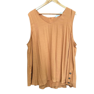 Virtuelle Women's Size 22 Sleeveless Top Dark Mustard 