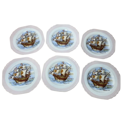 Vintage Nelson Ware small slates set of 6