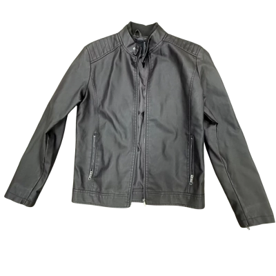Barneys Mens  Size M Bomber Black  / Brown 