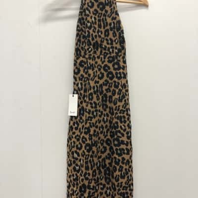 Bardot Womens  Size 8 Halter Neck Dress Animal print / Black  / Brown BNWT$139
