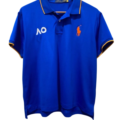 Polo Ralph Lauren Mens  Size 16 Polo Shirt Blue / Orange 