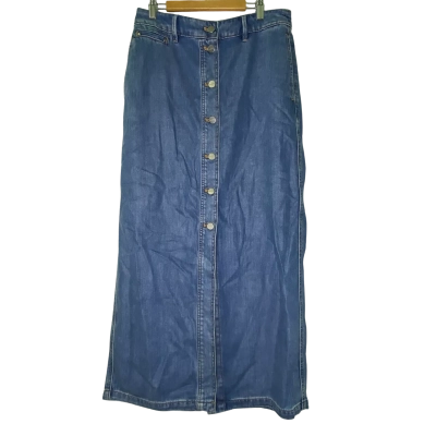Country Road Womens  Size 10 Denim Skirt Blue / Silver 