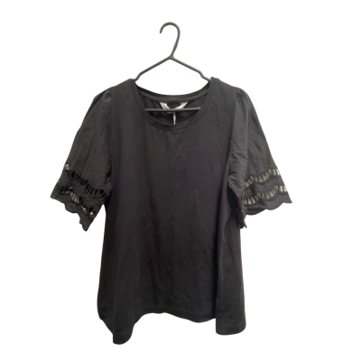 Taking shape Virtuelle Womens  Size 12 Short Sleeve Top Black  