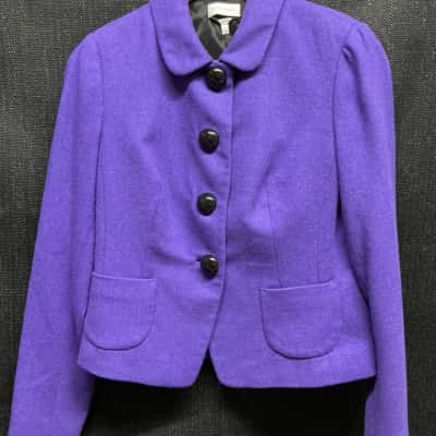 Anna Thomas 84% wool  Size 10 Purple blazer