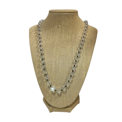 Vintage Faceted Crystal Necklace 45cm