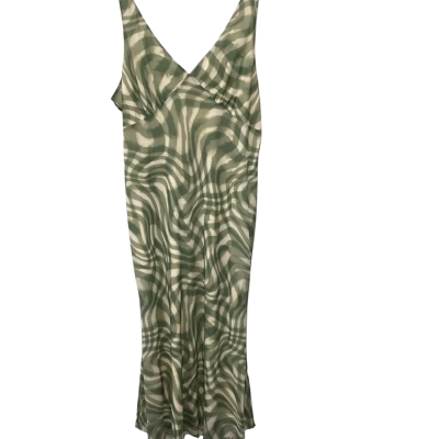 Fayt Womens  Size 16 Maxi Dress Cream / Green 