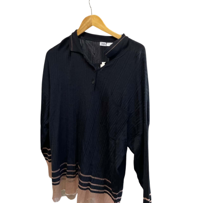 BRAND NEW - Zara Shirt - Womens - Size M - Black  / Peach 