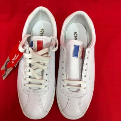 Superga 2869 Club Comfleau France Women’s  Size  EUR 37 / UK 4 /  US 6.5 Sneakers White 