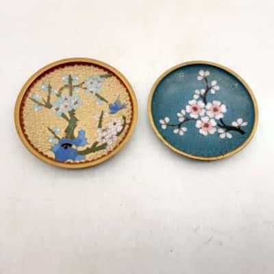 Two Vintage Cloisonne Dishes