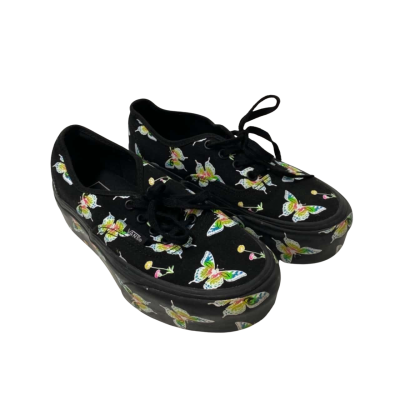 Vans Authentic Stackform Morph Blackout Glow in the Dark Butterfly Sneakers Womens  Size 6.5 Black  / Multicoloured 