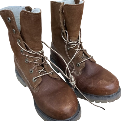 Timberland Womens Teddy fleece fold down Boots in Brown  Size 37