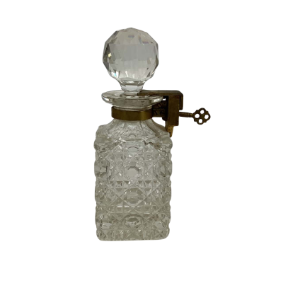 Stunning Antique Betjemans Lockable Small Decanter Bottle (Includes Key)