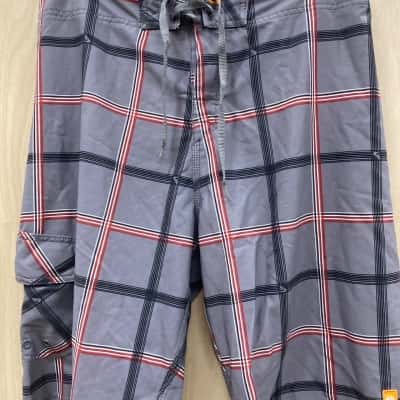 Quicksilver (15) Mens  Size 34 Checked / Grey 