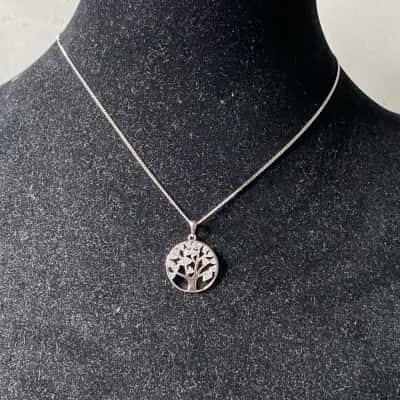 Silver 925 Tree Of Life Pendant W/Silver 925 Chain