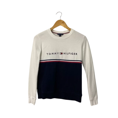 Tommy Hilfiger Womens Crewneck Size XXS Navy Blue / White 