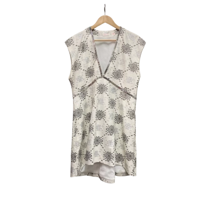Sass & Bide Womens  Size 12 Mini Dress Silver / White 