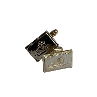 Vintage Gold-tone Lion Cufflinks - Regal heraldic style