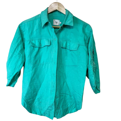 Aje Signal Ruched Sleeve Shirt - Size 8