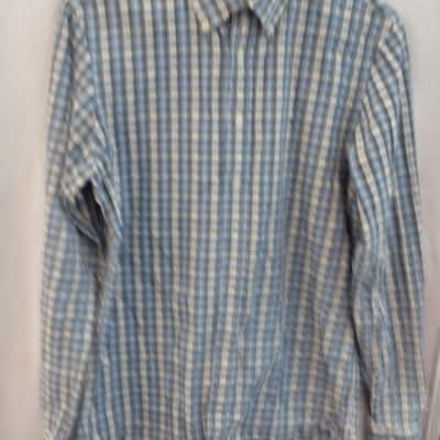 Tommy Hilfiger Mens  Size S Long Sleeve Shirt Blue / Brown / White 