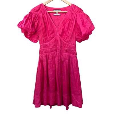 Country Road Magenta Silk/Linen Blend Dress Size 8