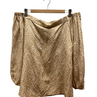 Decjuba Womens  Size L Beige Animal print Top
