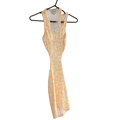 Sabo Skirt Womens  Size M Bodycon Dress Coral / Mustard / Off White 