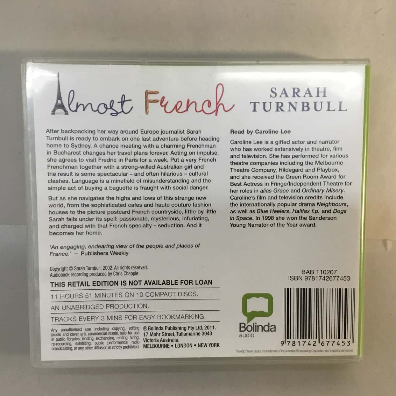 Almost French Audio Book by Sarah Turnbull