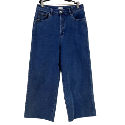 Fayt Label Womens Size 14 Wide Leg Jeans Blue 
