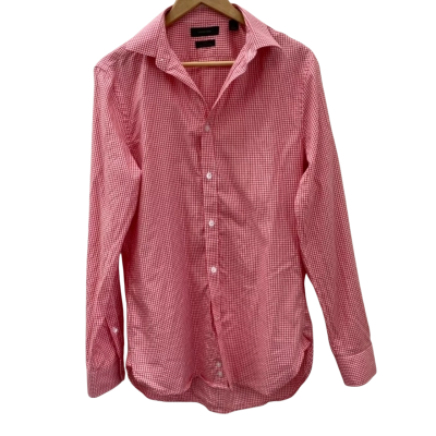 Country Road Mens  Size S Checked Shirt Red / White Slim Fit
