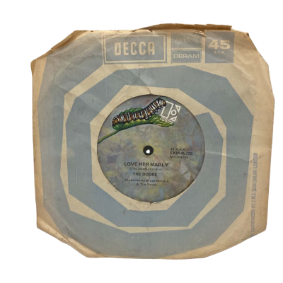 The Doors 45RPM Single Love Her Madly 1971 Fair / Good Condition