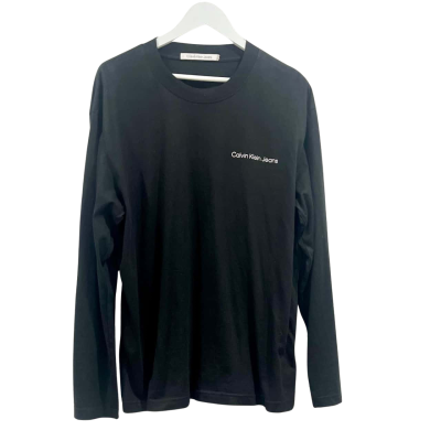 Calvin Klein Black Long Sleeve Top Size L