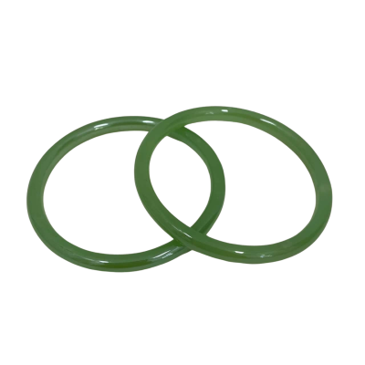  Women's Glass Bangles 2 Pieces Light Green 