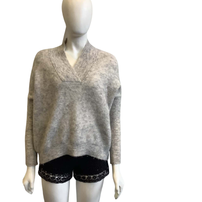 Cable Melbourne Women's Size S Wool & Mohair Blend Jumper Grey 