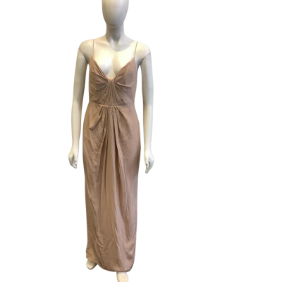 Zimmermann Women's Brand Size 2 Shoe String Strap Silk Formal Dress Nude