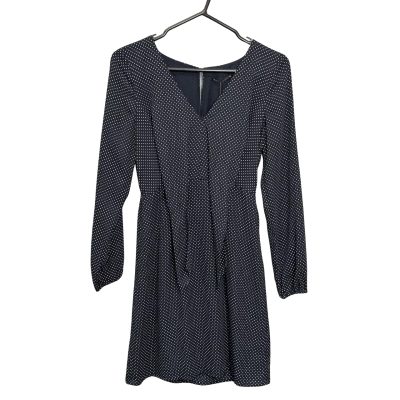 Tokito Womens  Size 6 Casual Dress Navy Blue / Polka Dot / White 