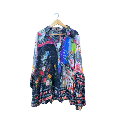 Taking Shape Size 22 3/4 Sleeve Top Multicoloured / Pattern BNWT
