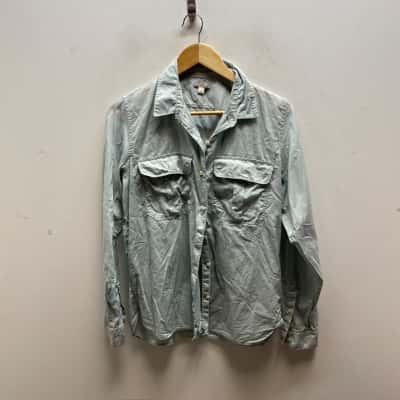 Gap Womens Size M Blue Long Sleeve Shirt 