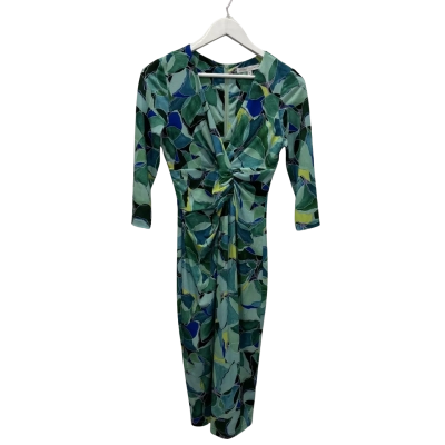Anthea Crawford Womens  Size 8 Cocktail Dress Blue / Floral / Green 