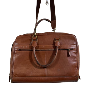  Unisex Da Milano Italia Brown Leather Laptop Bag39x30x6 cm