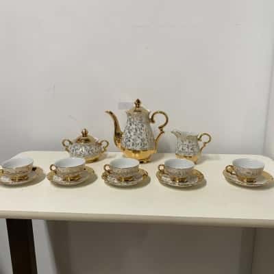 Vintage Gold Crown Brand Fine China Japan Tea Set