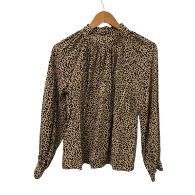 Seed Heritage Womens  Size 6 Long Sleeve Top Animal print 