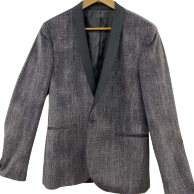 Topman Mens Size 40 Blazer Black  / Grey 