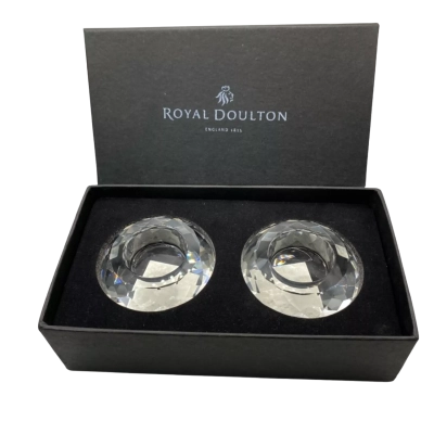 Royal Doulton crystal tea light holders