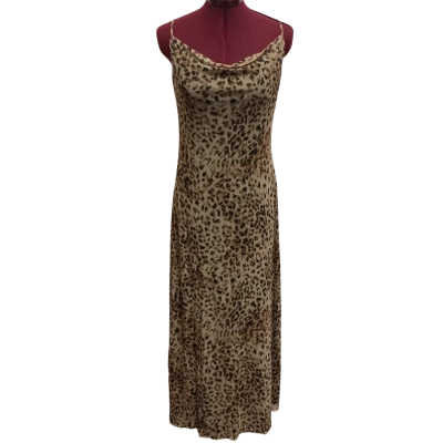 Dotti Womens  Size XS Maxi Dress Animal print / Beige / Black  