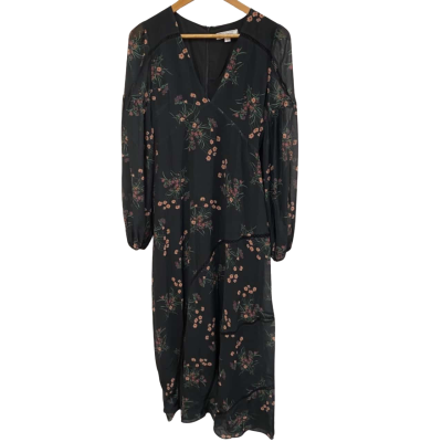 Belle & Bloom Size S Black  / Floral Dress