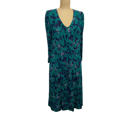 Capture Womens  Size 16 Casual Dress Floral / Green 
